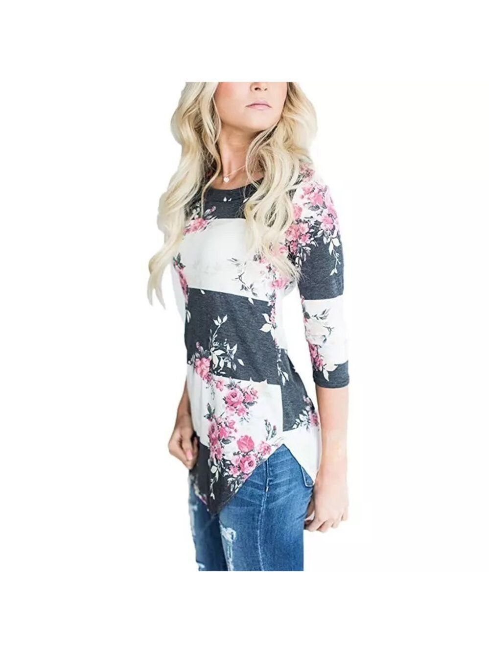 Floral Color Block Tunic - Picture 2 of 3